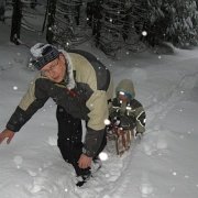 IMG 2850   Aż dnia któregoś jak nie zacznie padać śnieg! Sanek uciągnąć nie sposób.